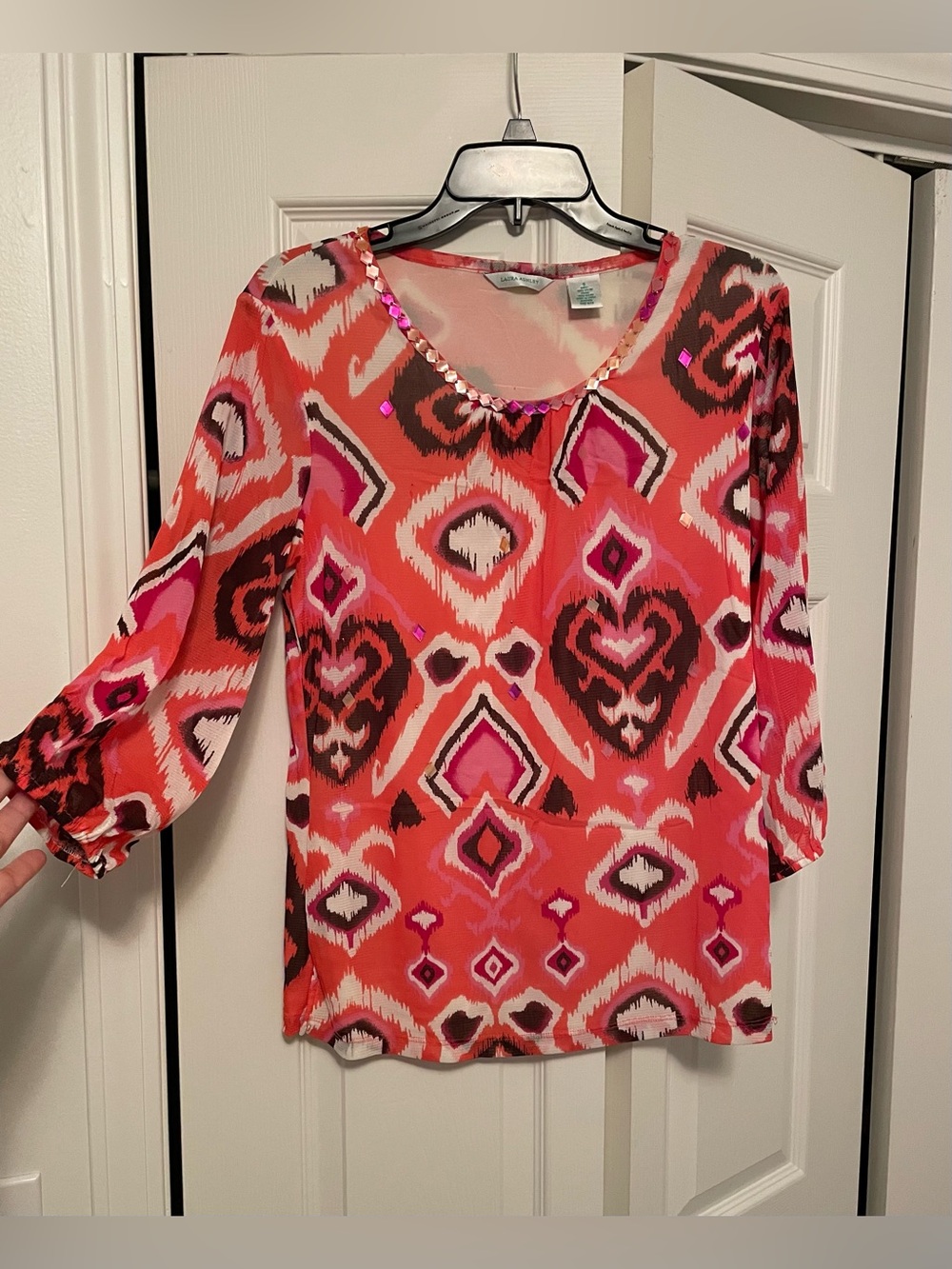 Laura Ashley embellished top size S